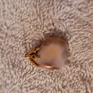 Windy Mountain Agate‎ Stone Pendant With Goldtone Cap & Bale
